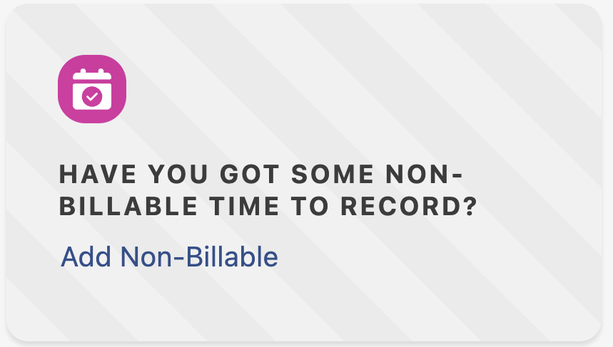 Add non-billable panel