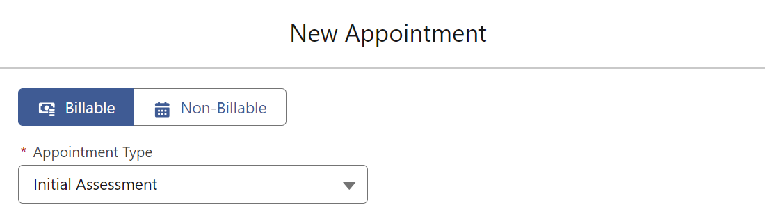 Appointment categories and types