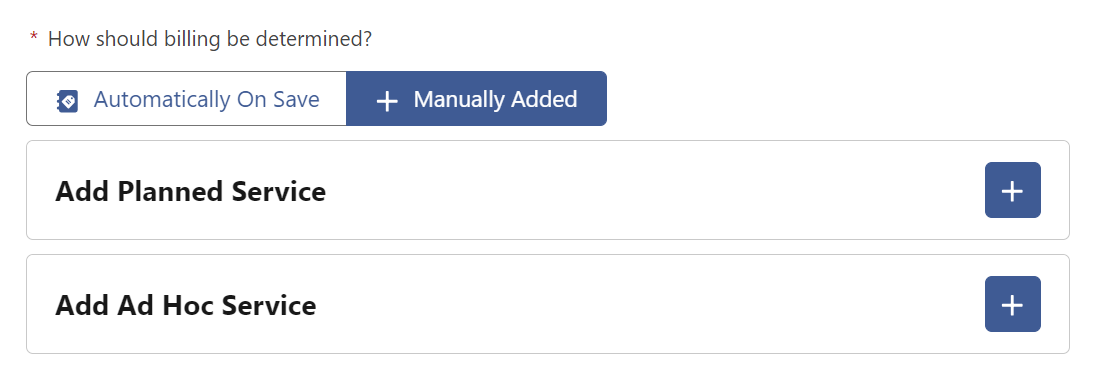 Appointment billing options