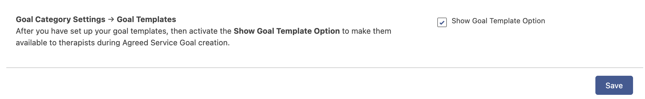 Activate Goal Templates